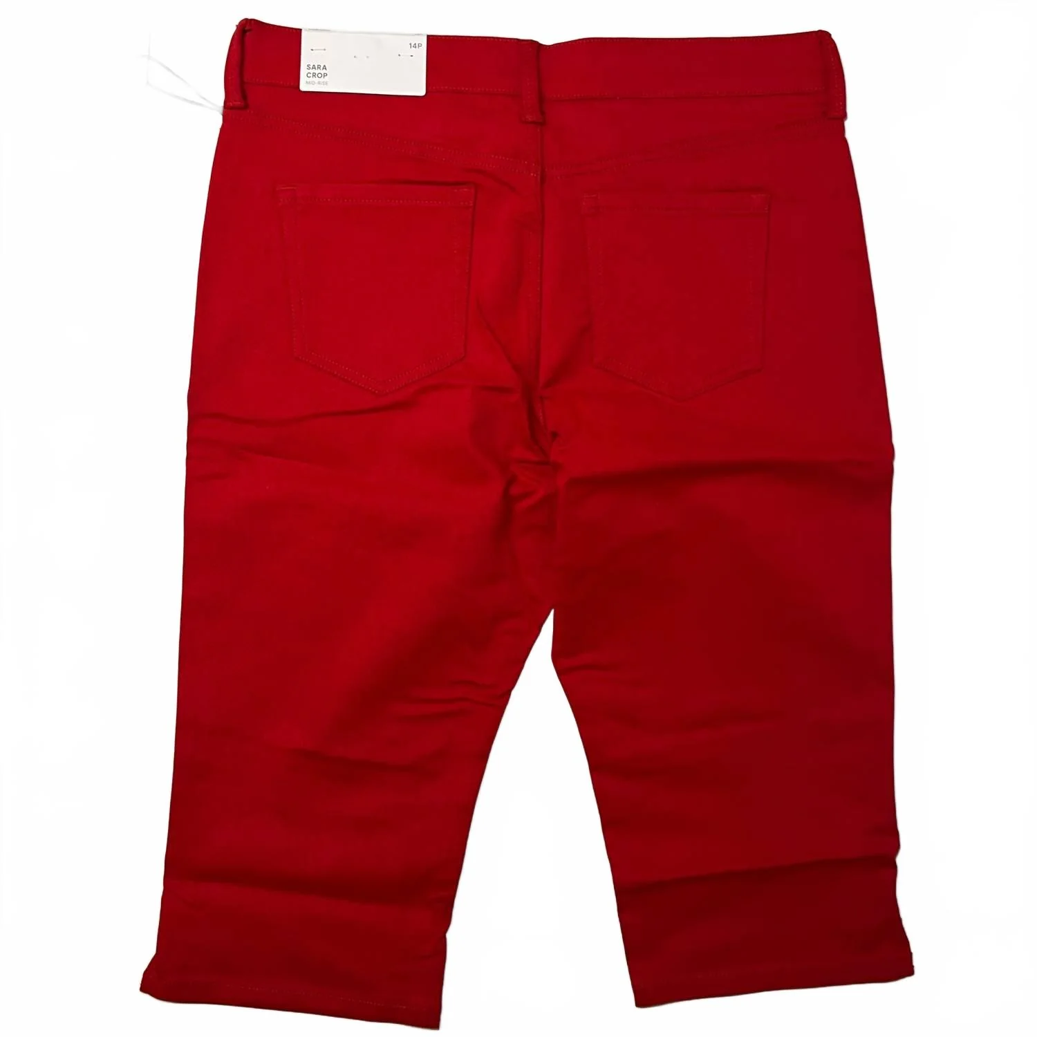 Women's Sara Crop Mid-Rise Capri Pants In Cabaret Red