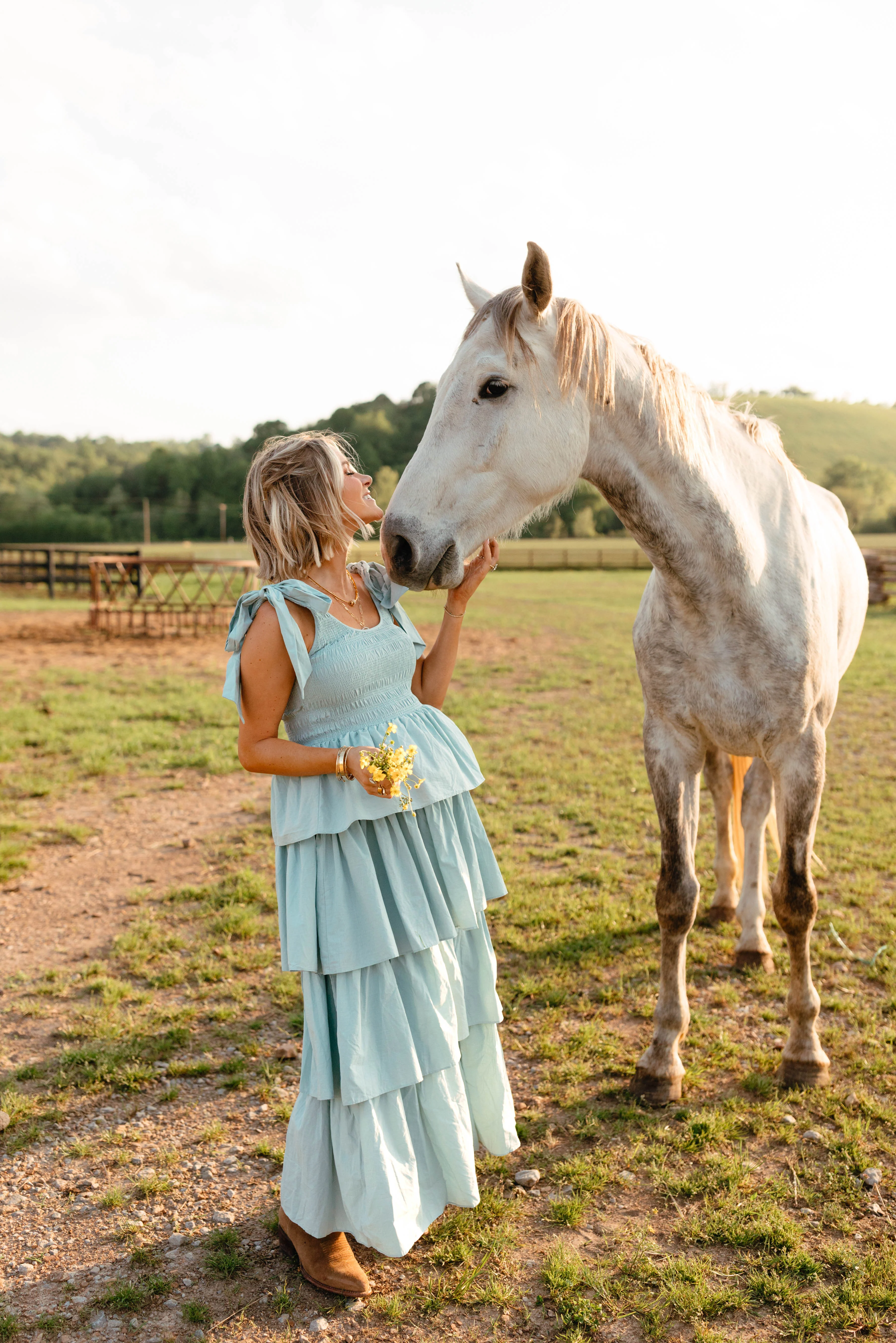 Raphael Tiered Maxi Dress - Blue