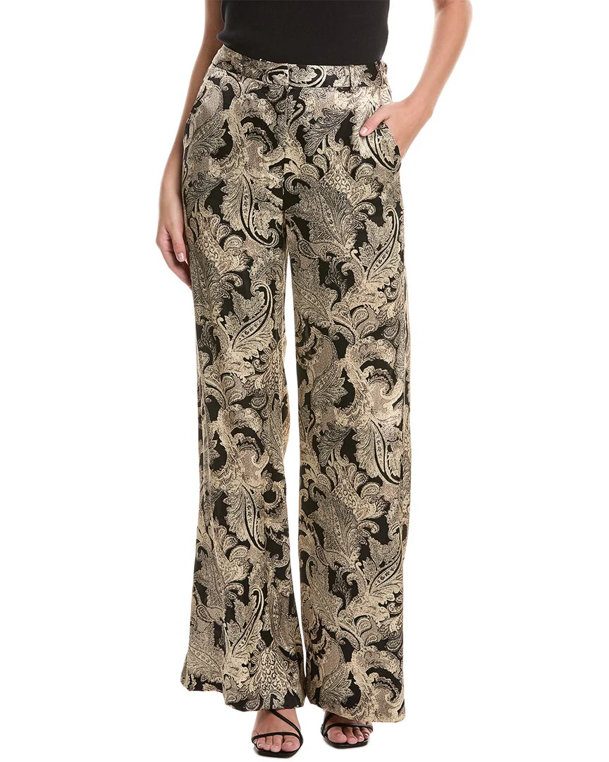 L'AGENCE Pilar Wide Leg Silk Pant