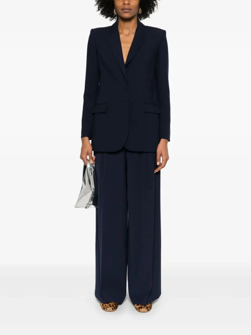 Tailored Blue Blazer With Classic Lapel