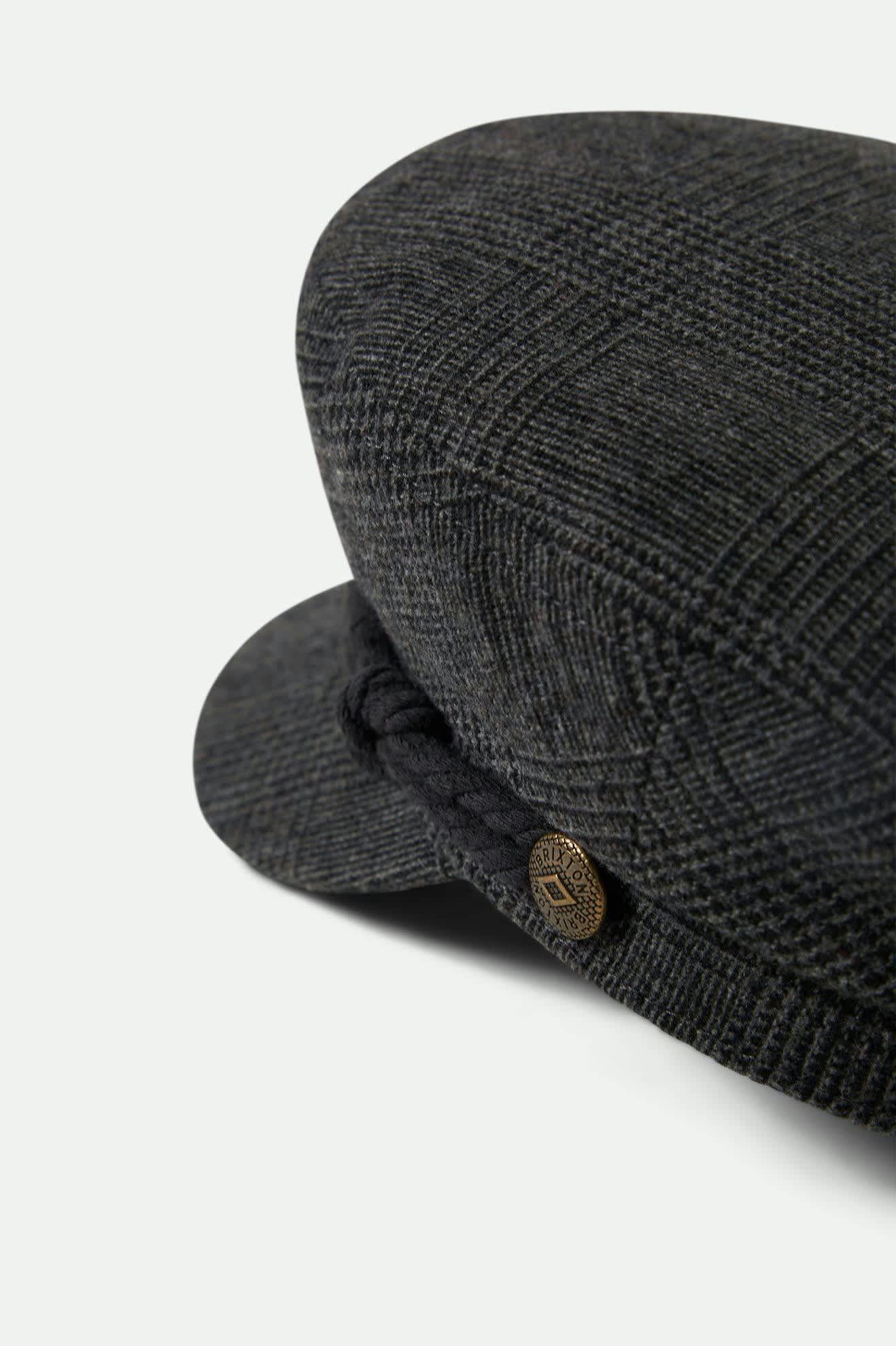 Fiddler Fisherman Cap - Grey Shadow Plaid