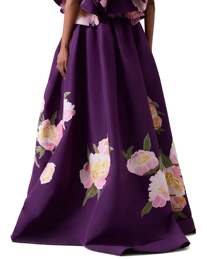 Carolina Herrera Embellished Silk Ball Skirt