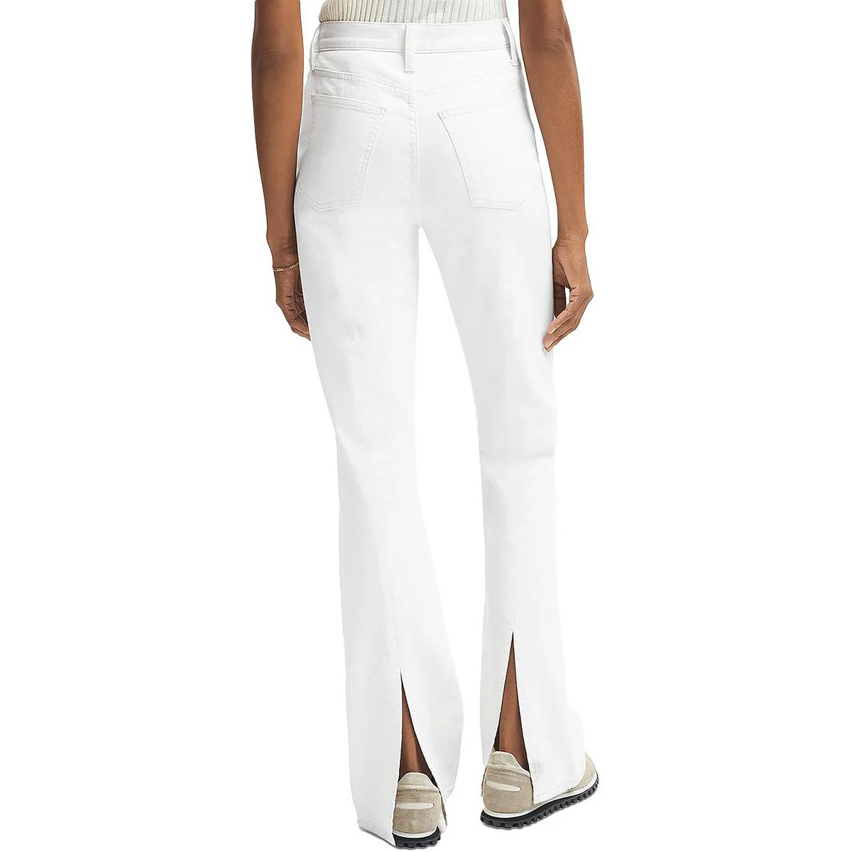 Womens High Rise Split Hems Bootcut Jeans