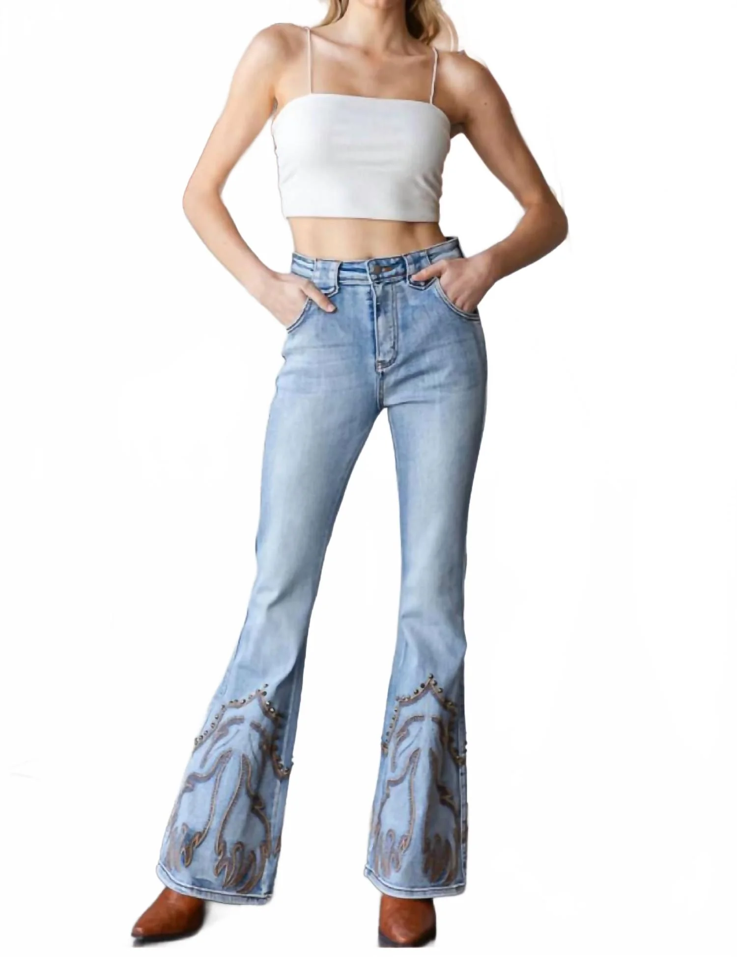 What's Happening Stud Jeans In Blue