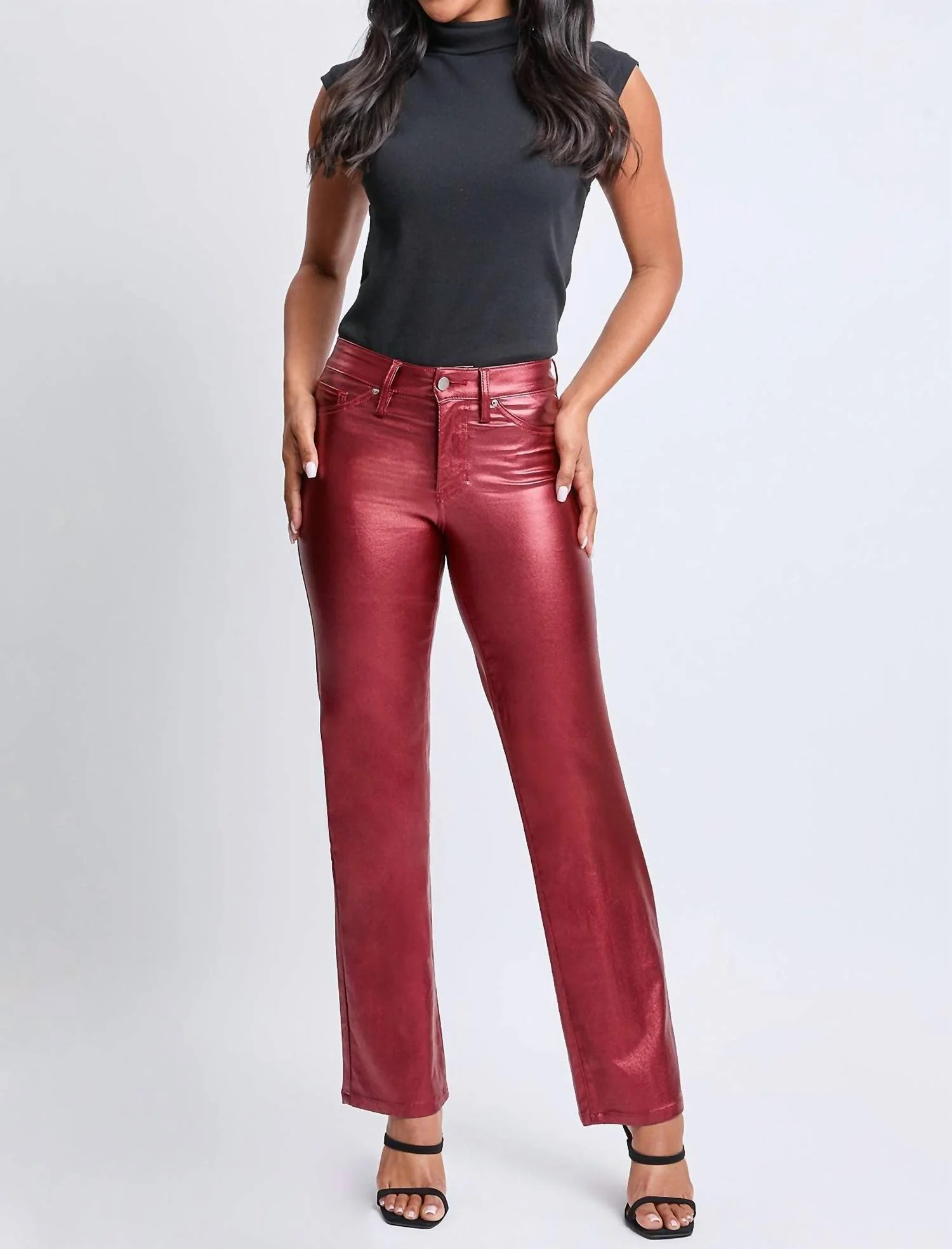 High-Rise Hyperstretch Pant In Red Wine