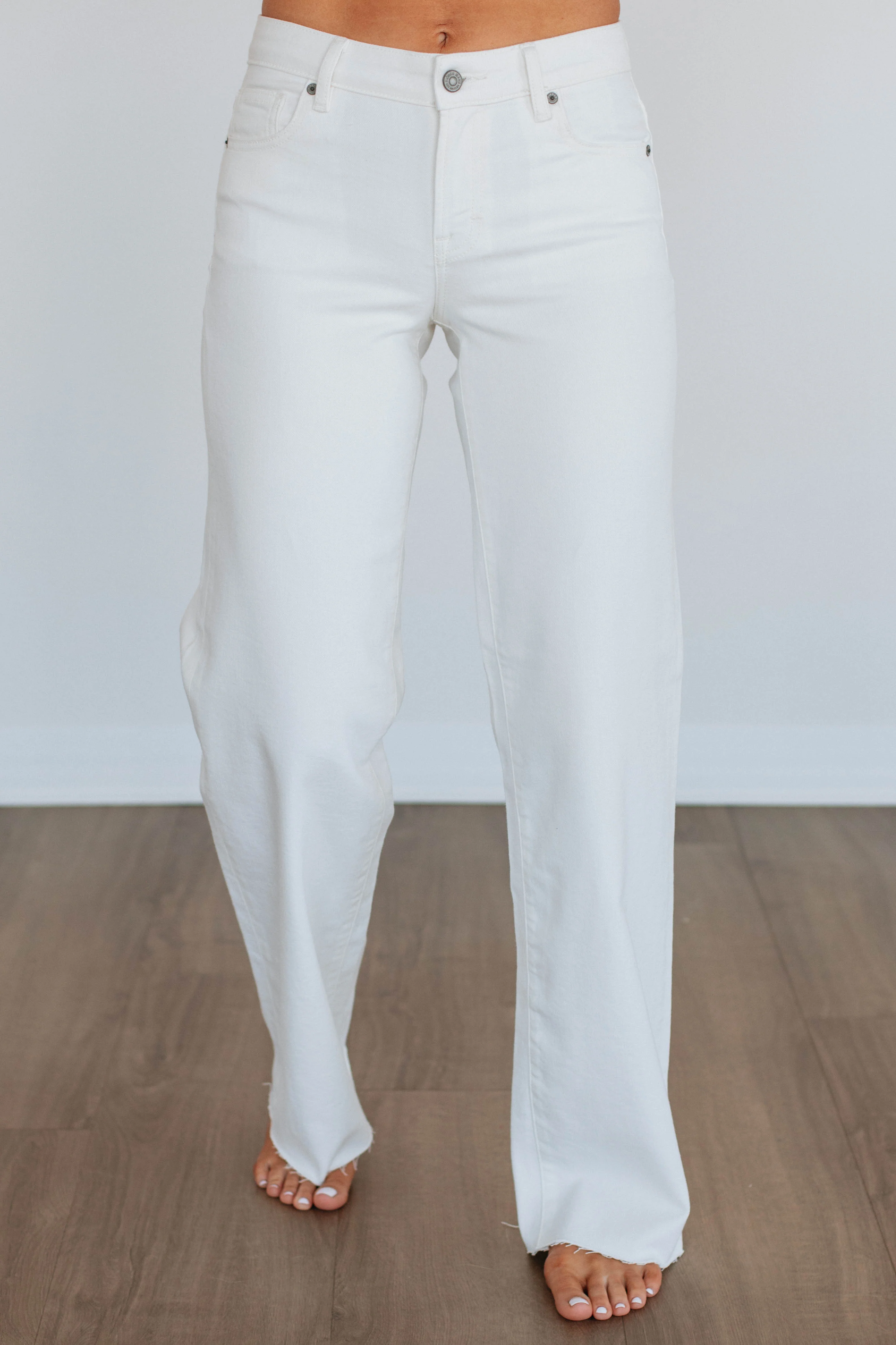 Logan Hidden Jeans - Ivory