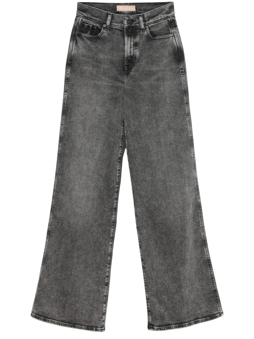 Wide-Leg High-Waist Jeans With Soft Finish