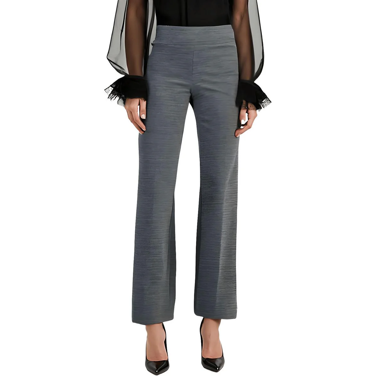 Womens High-Rise Polyester Dress Pants
