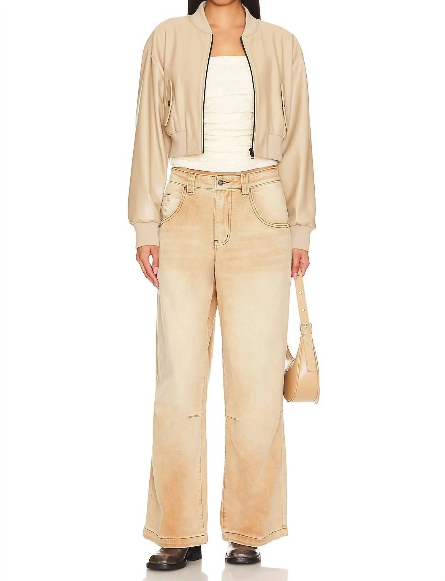 Ona Convertible Ruched Mini Skirt In Ivory