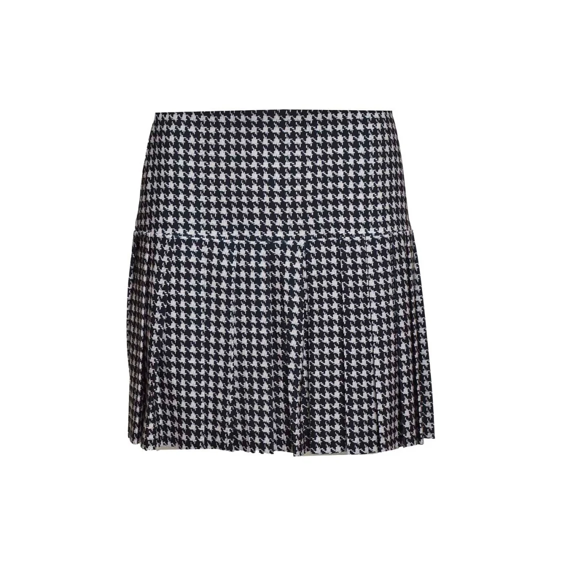 Flared Mini Skirt With Black