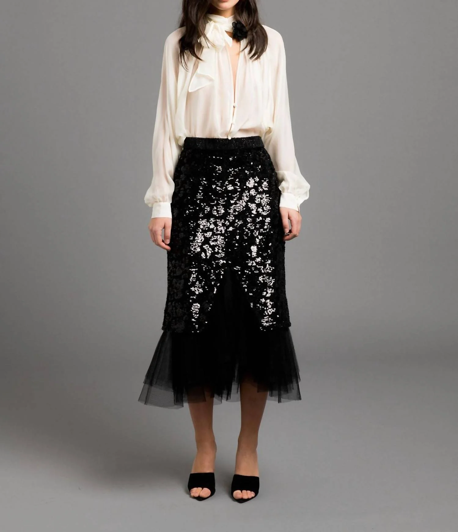 Extra Benjamin Skirt In Noir Cluster Shine