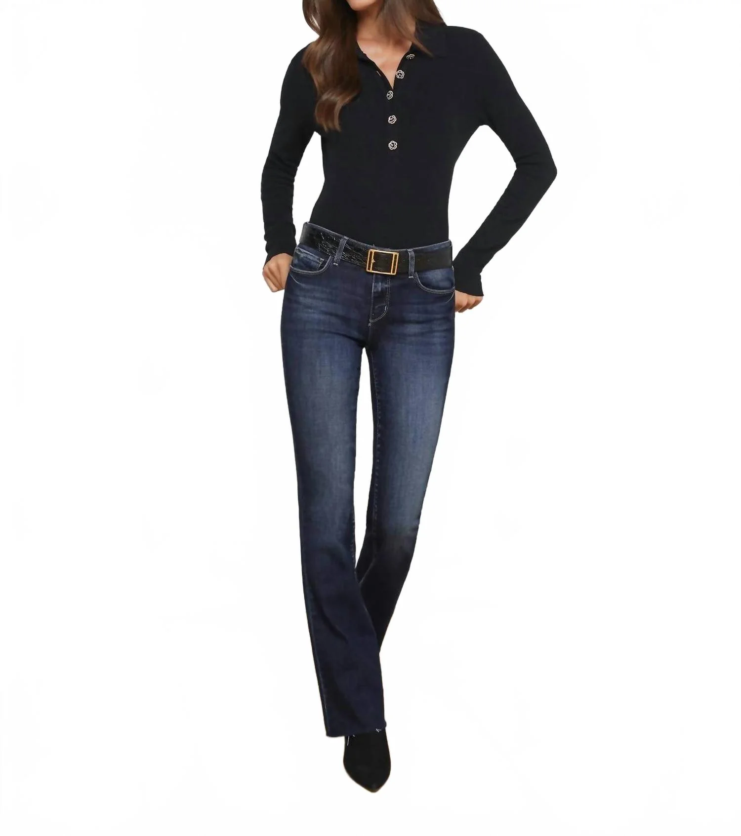 Sneeki Low-Rise Straight-Leg Jean - Crest