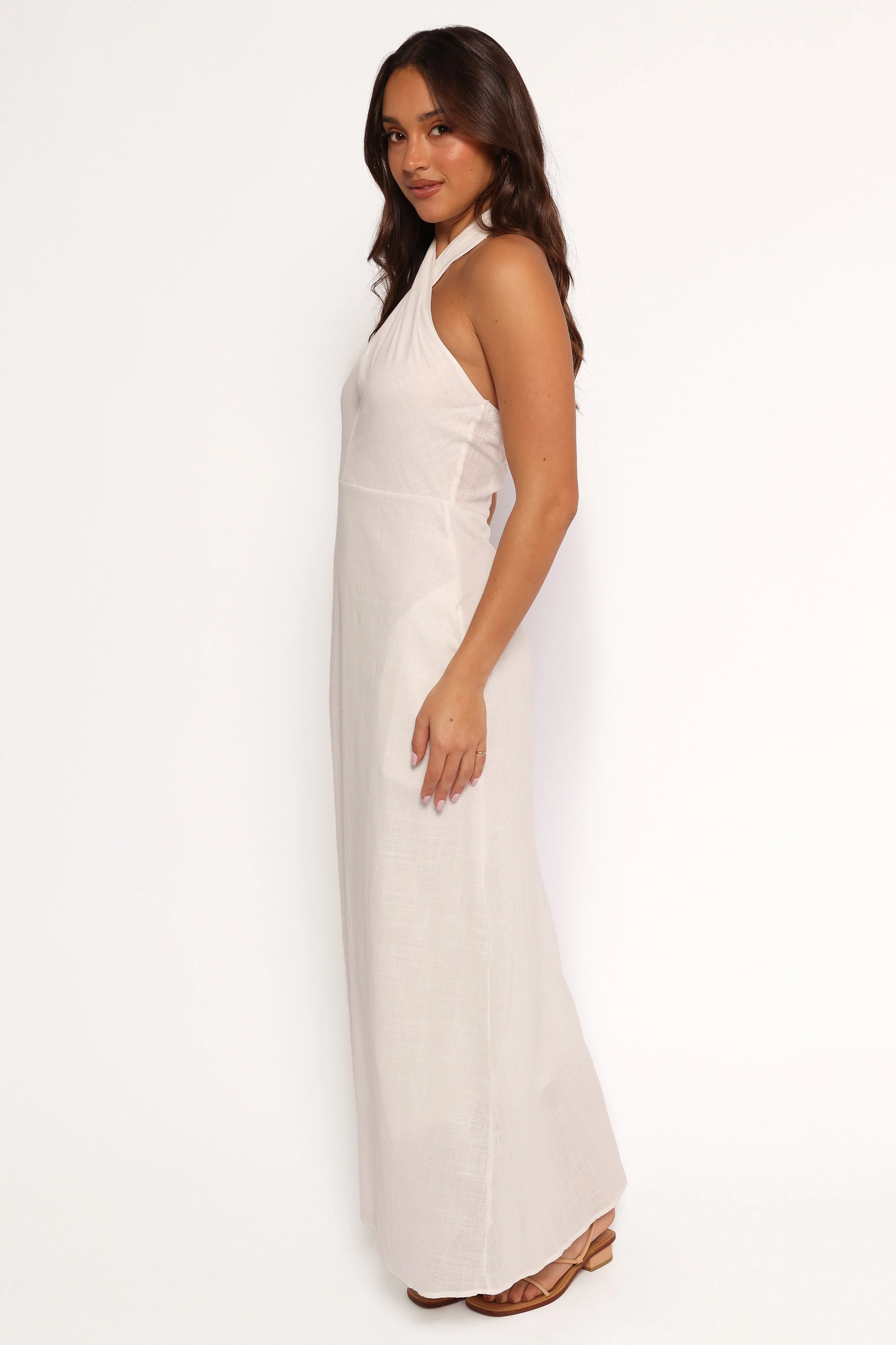 Betsy Halterneck Maxi Dress - White