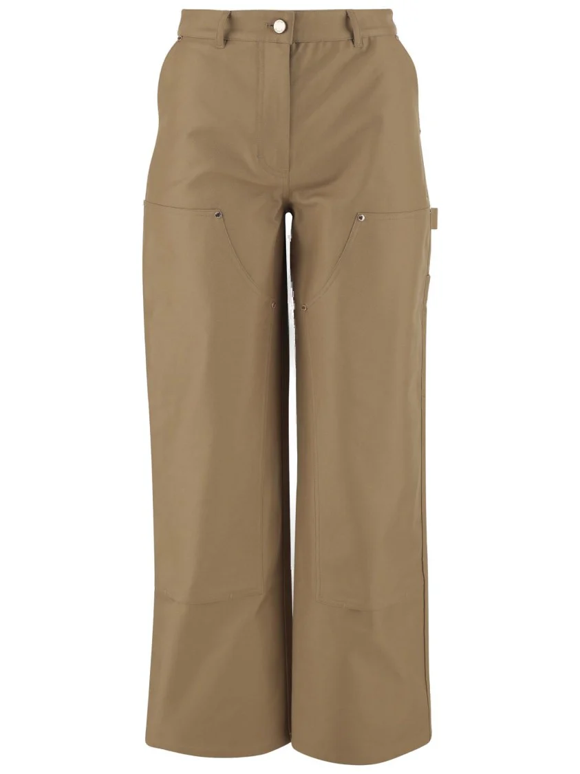 Wide-Fit Cotton Cargo Pants