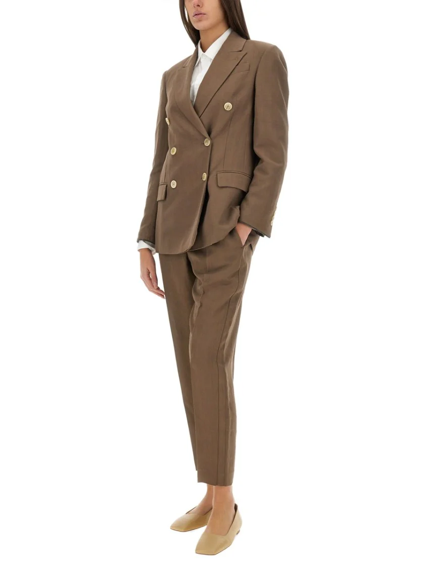 Baggy Pull-Up Pants In Twill