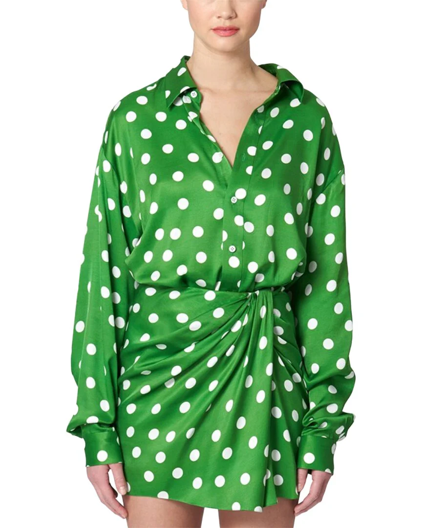 Carolina Herrera Sarong Mini Silk-Blend Wrap Skirt