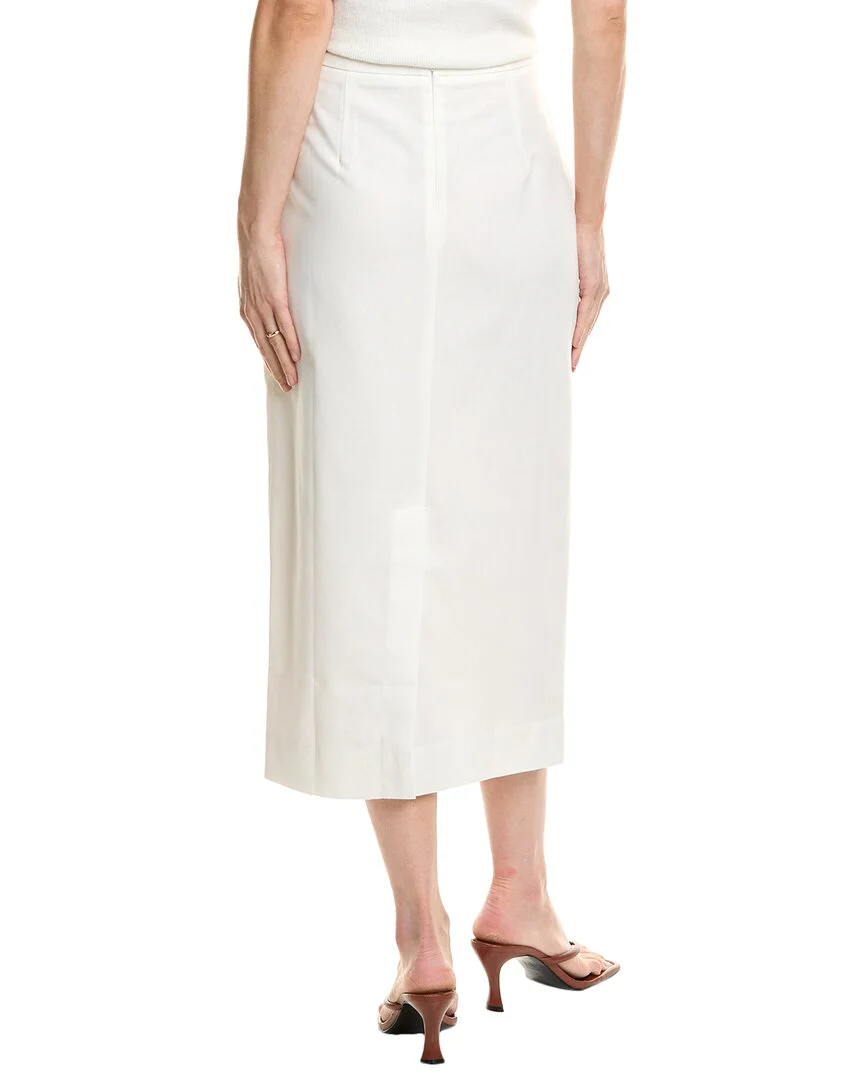 Seraphina Linen-Blend Midi Skirt