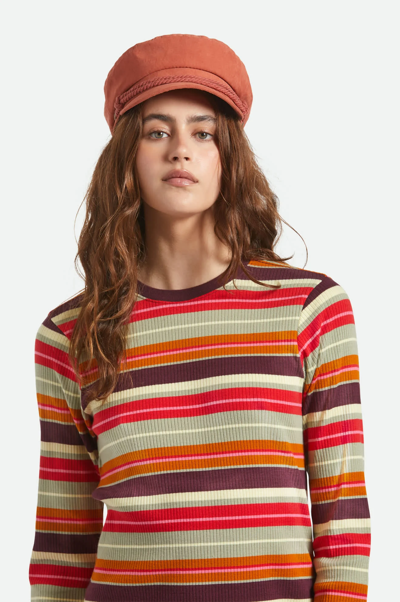 Fiddler Fisherman Cap - Terracota Brushed Satin