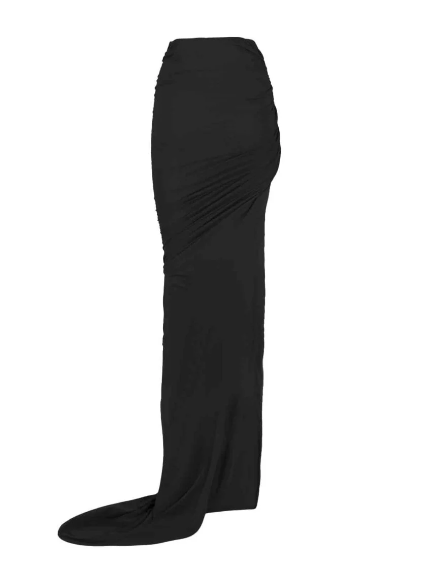 Asymmetric Mini Skirt – Black