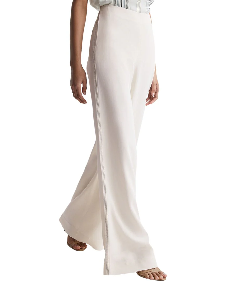 Reiss Carlie Stitch Wide Leg Trouser