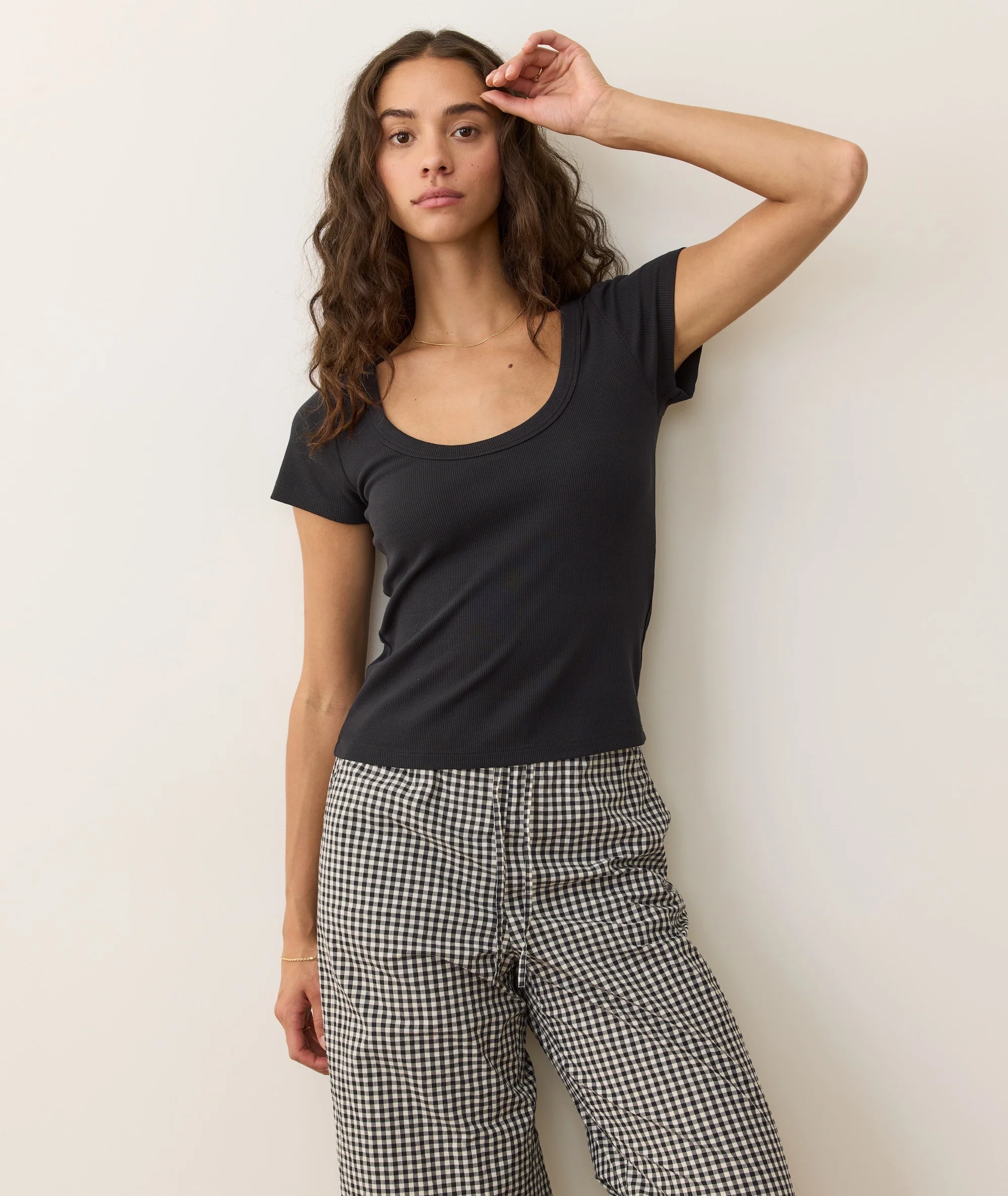 Lexi Rib Sun-In Scoop Tee