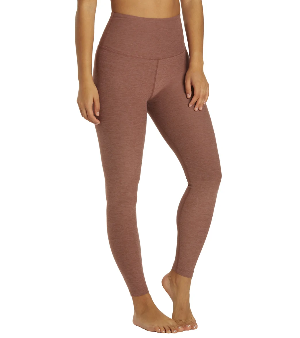Beyond Yoga Spacedye High Waisted Caught In The Midi 7/8 Yoga Leggings Sienna Brown Heather