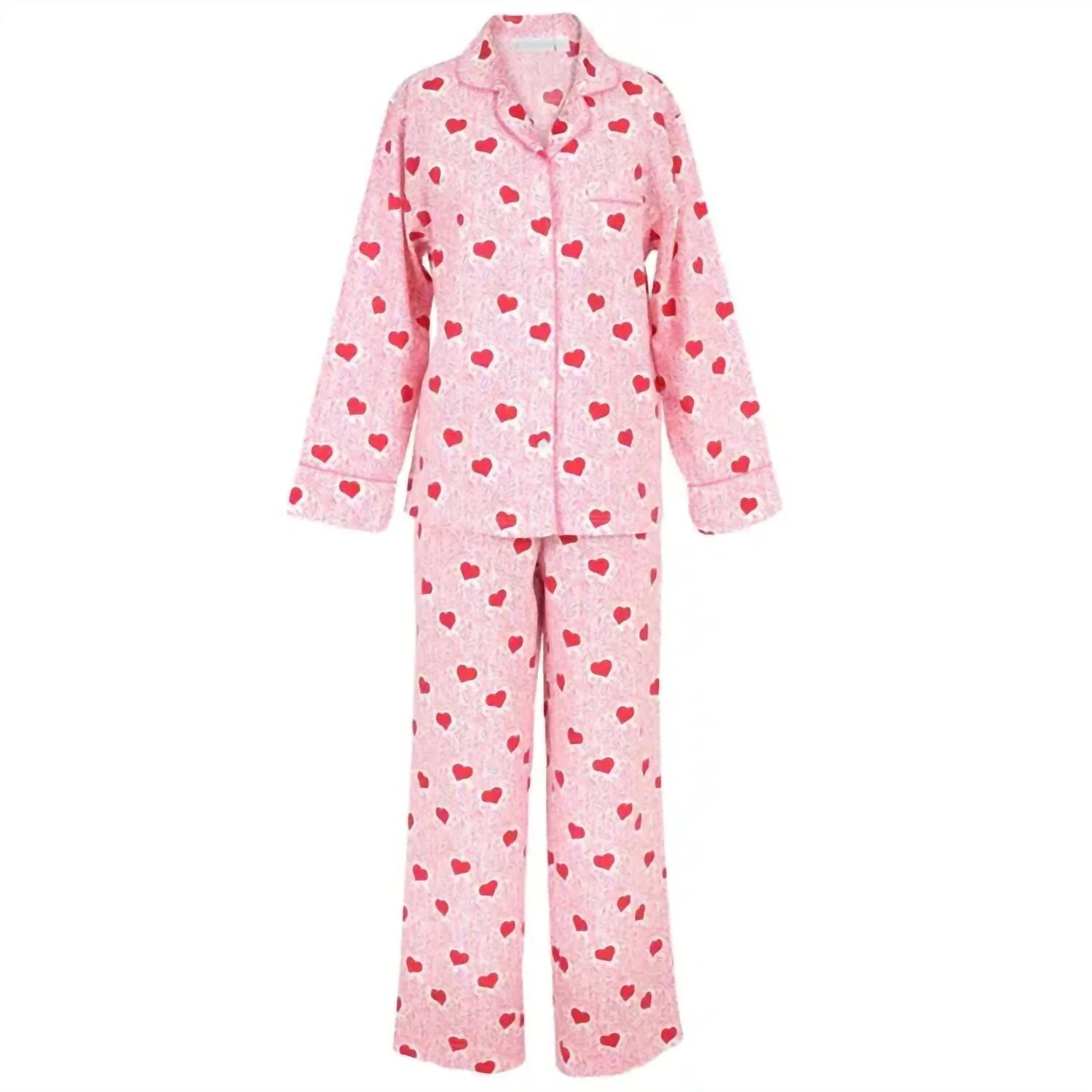 Lotta Love Long Sleeve Pajamas In Pink