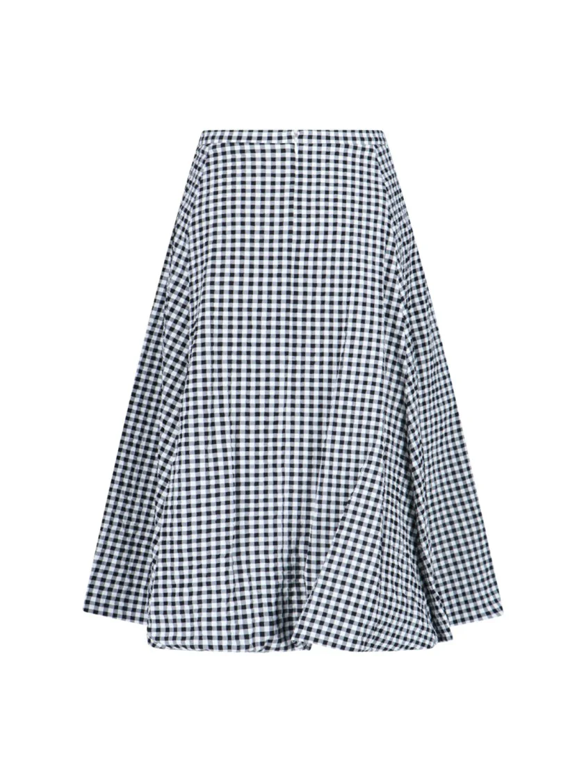 Midi Flared Skirt – White