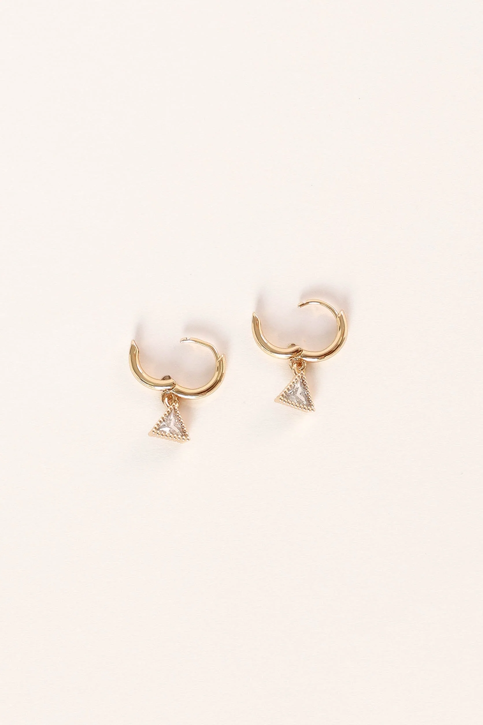 Regina Triangle Drop Earrings - Gold