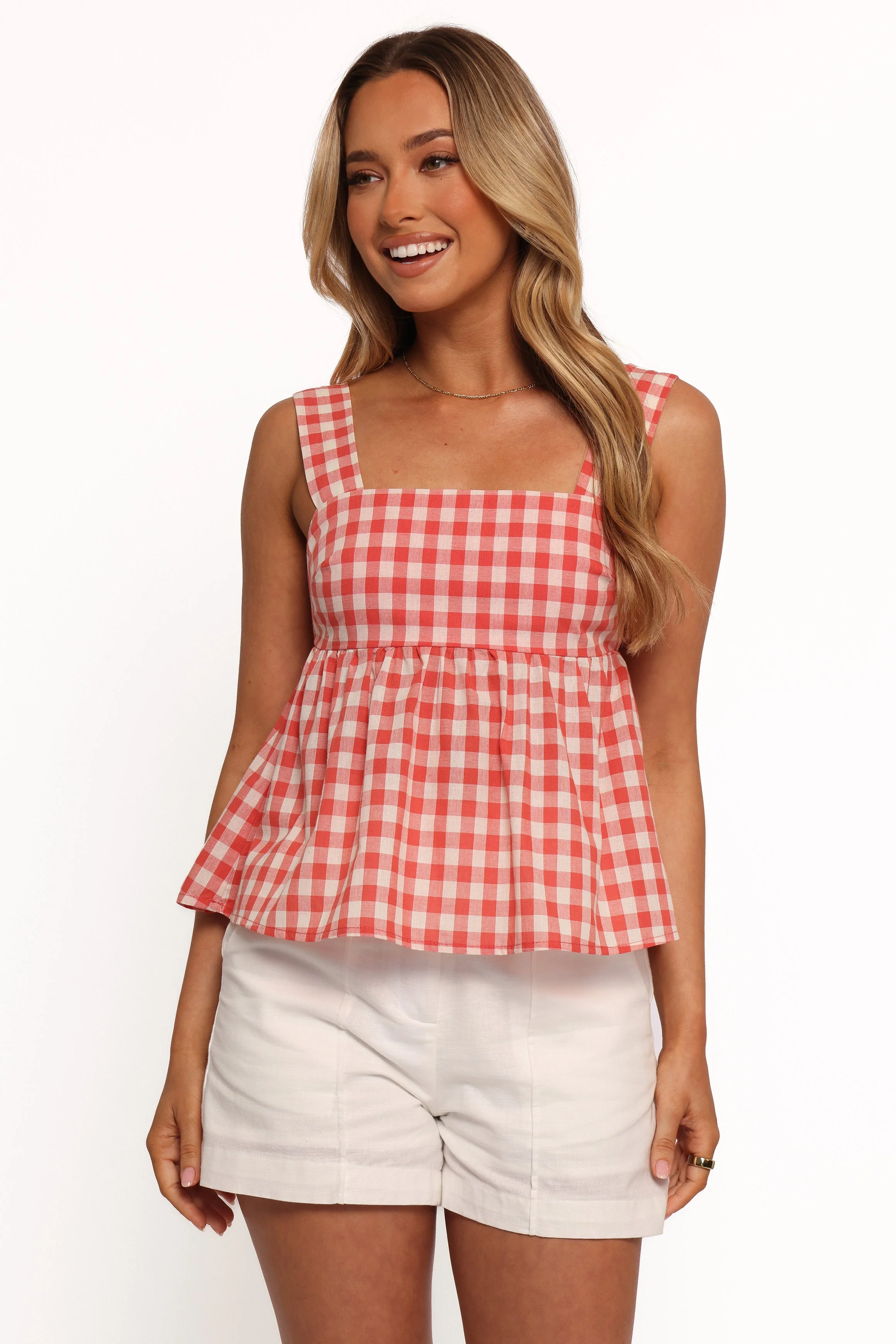 Chatham Top - Red Gingham