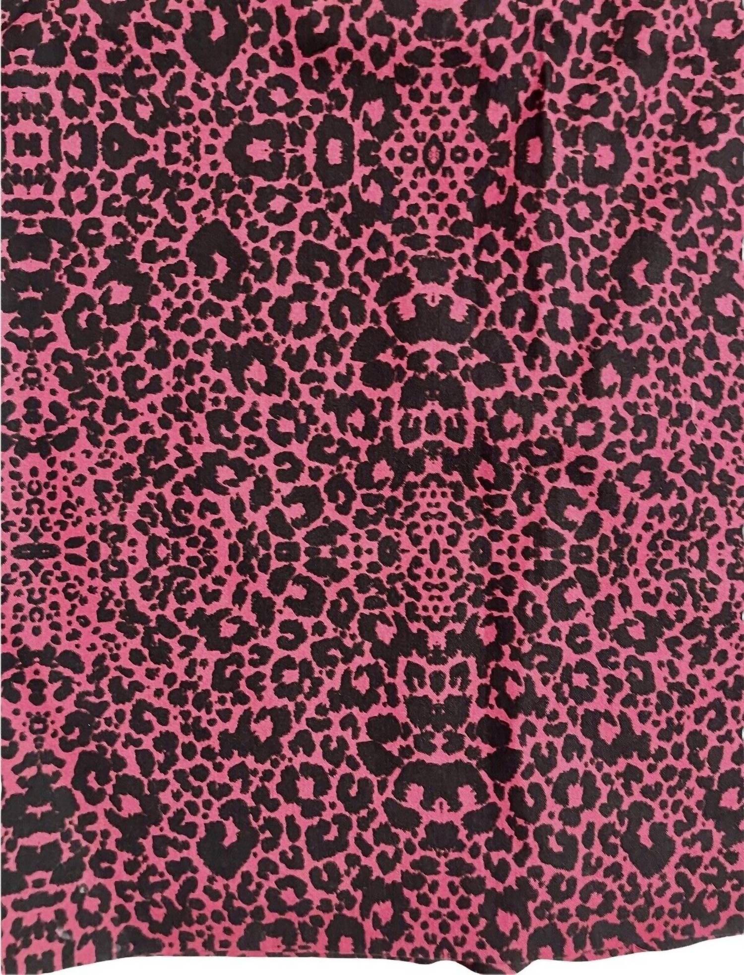 Women's Above Knee Stretch Leopard Print Pencil Skirt In Black, Red