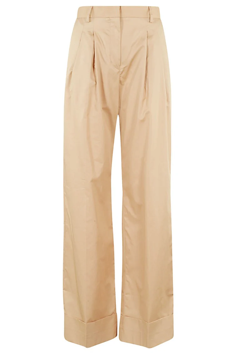 Blush Satin Cotton Trousers
