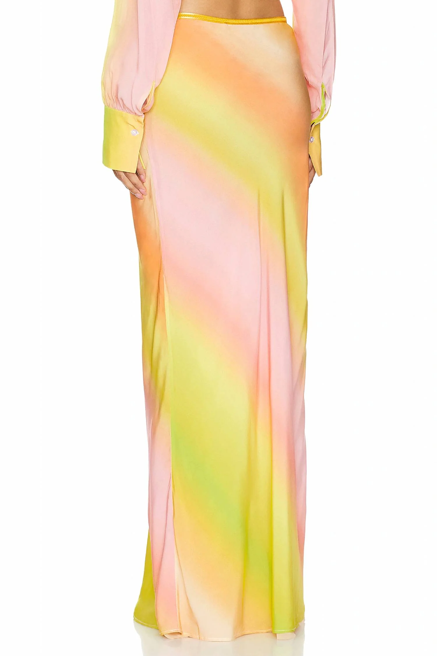 De La Sol Maxi Skirt In Ombre Sunset