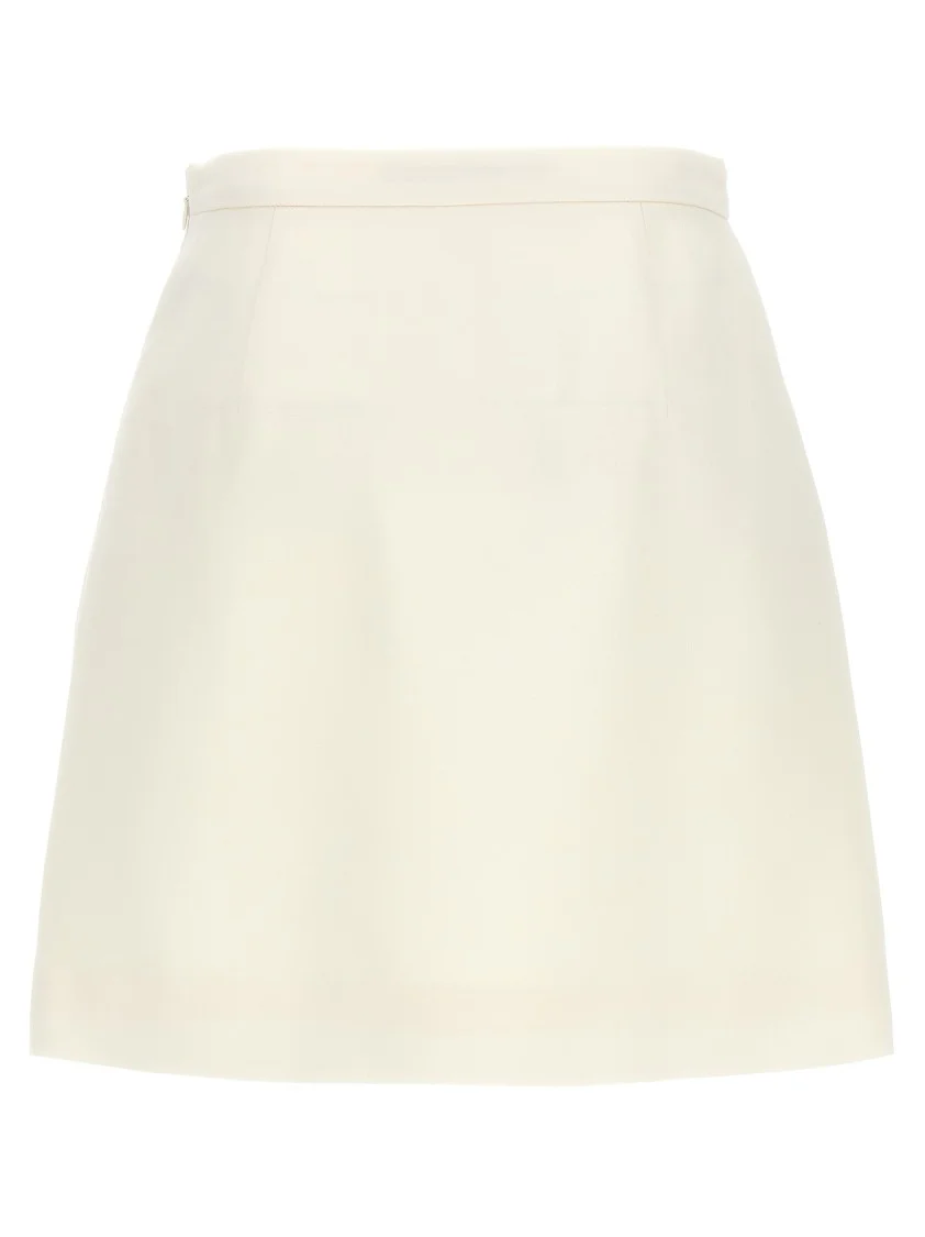 Wool And Silk Crêpe Couture Skirt