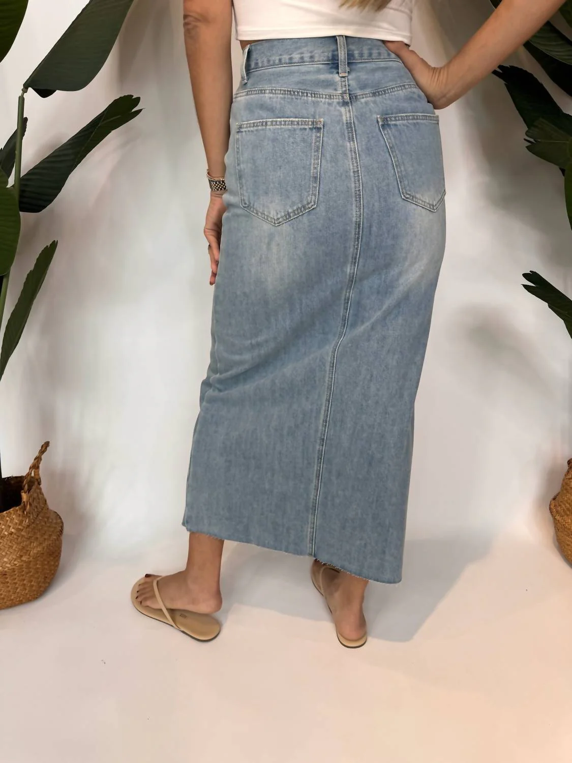 Denim Skirt In Light Denim
