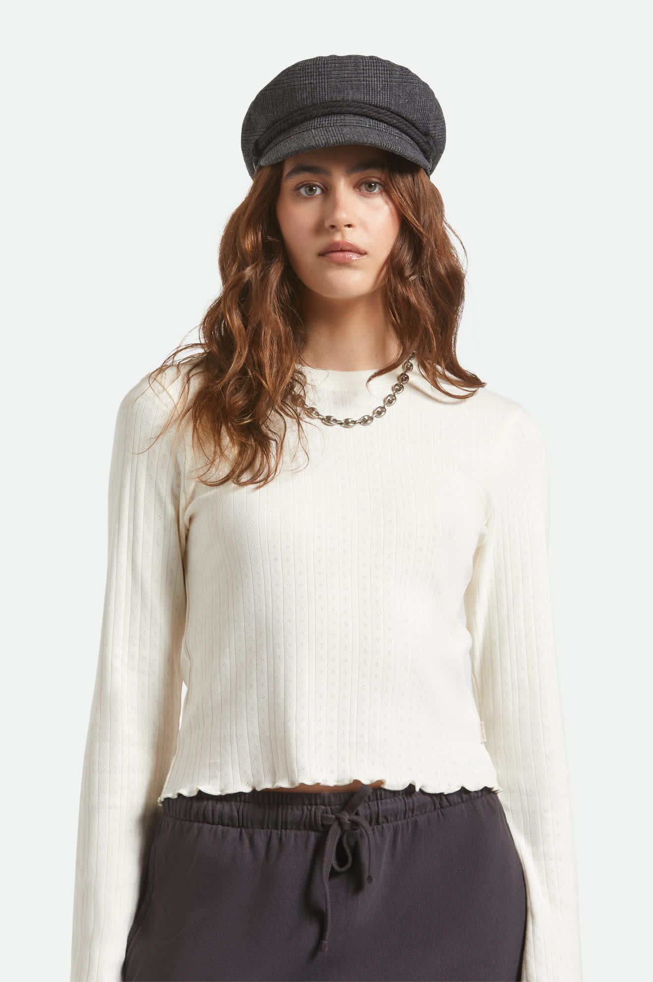 Fiddler Fisherman Cap - Grey Shadow Plaid