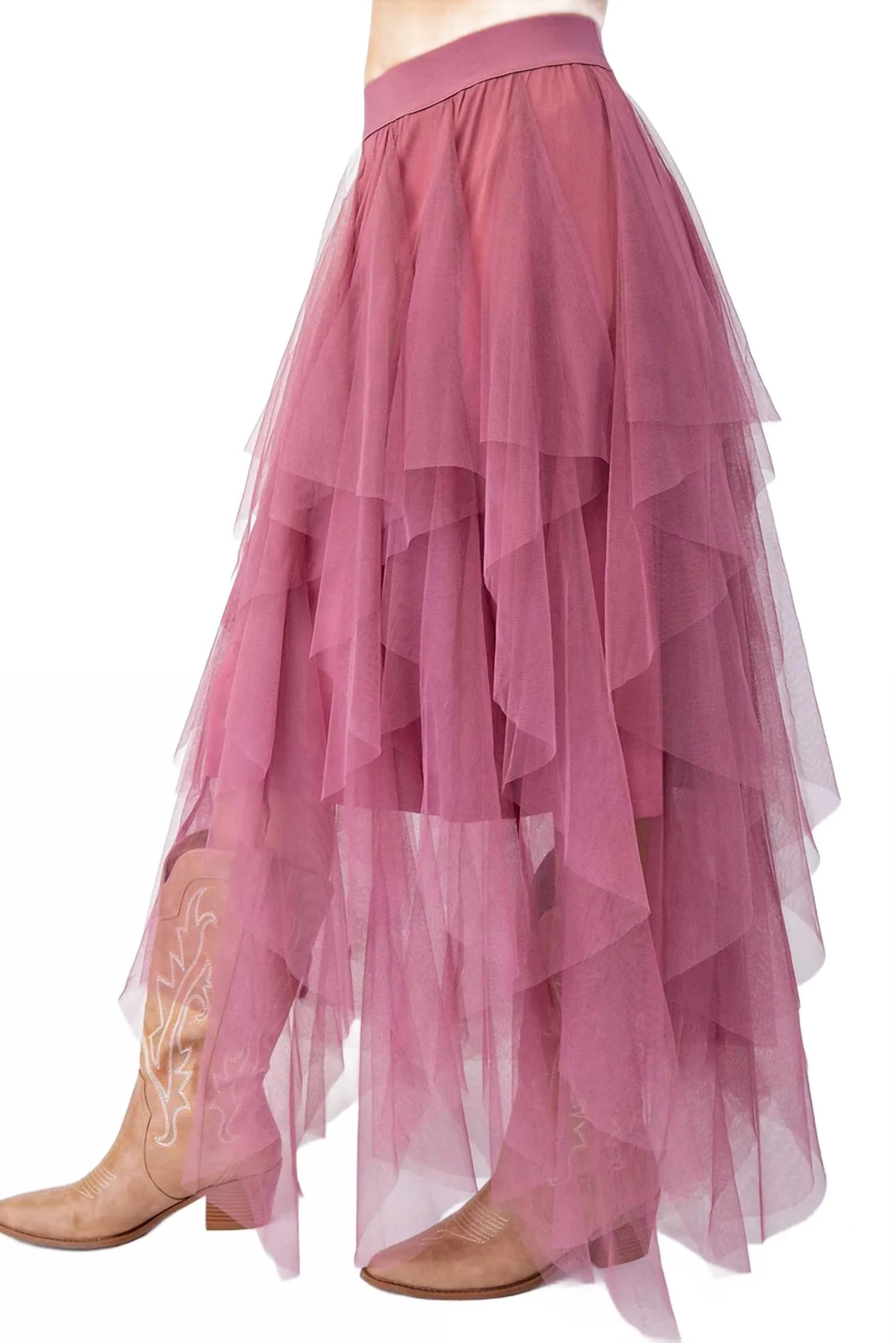 Tulle Tulle Tulle Skirt In Mauve