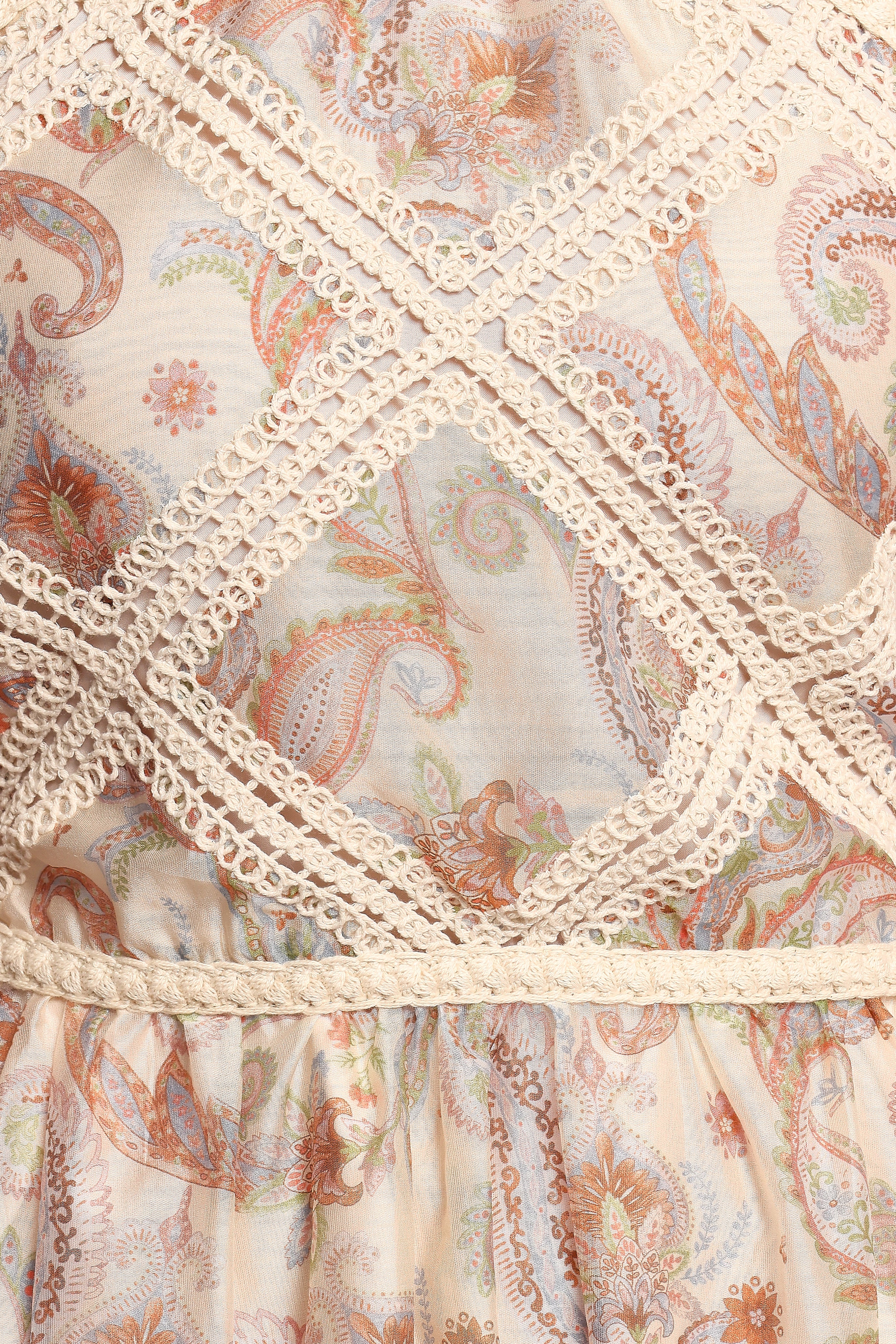 Ximena Midi Dress - Cream Multi