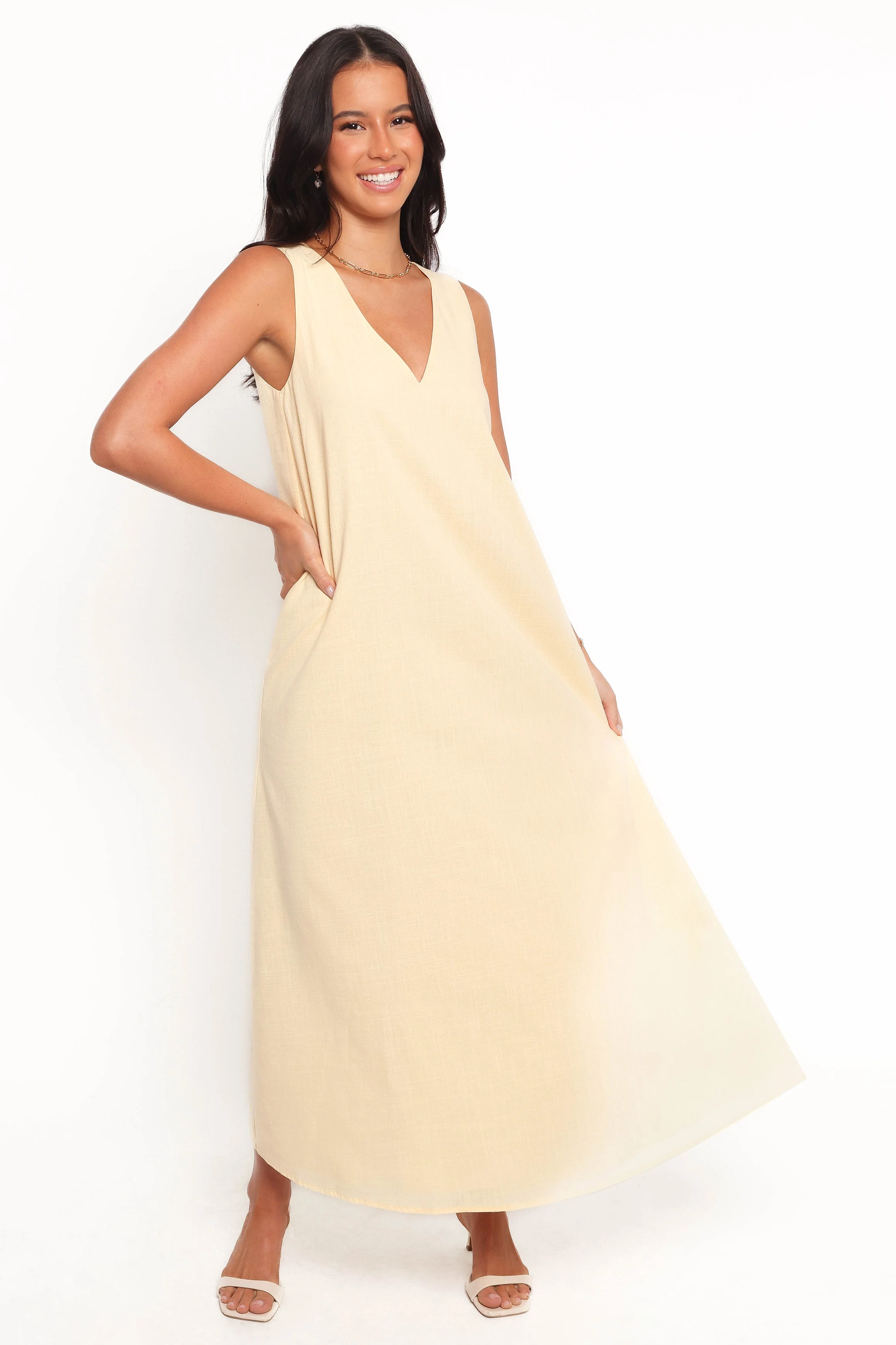 Lía Maxi Dress - Lemon