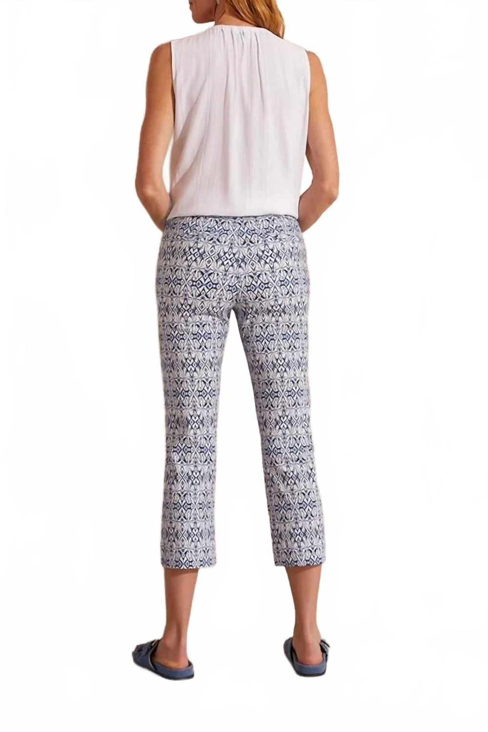 Printed Capri In Blue Star