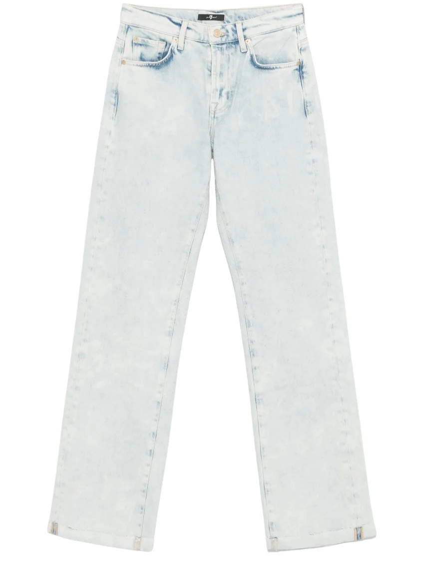 Relaxed Fit High-Waisted Denim Trousers