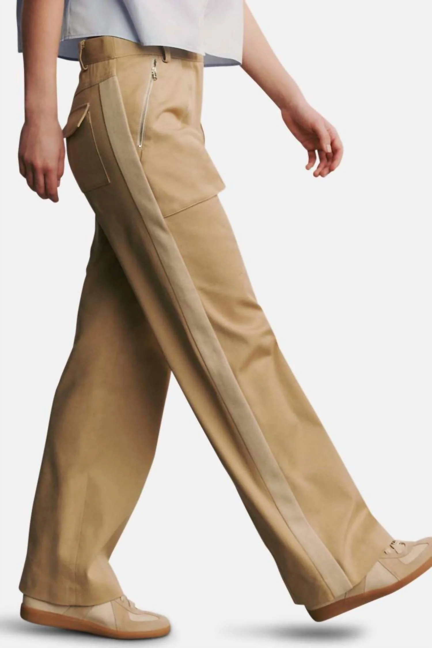 Izzy With Combo Pant In Khaki