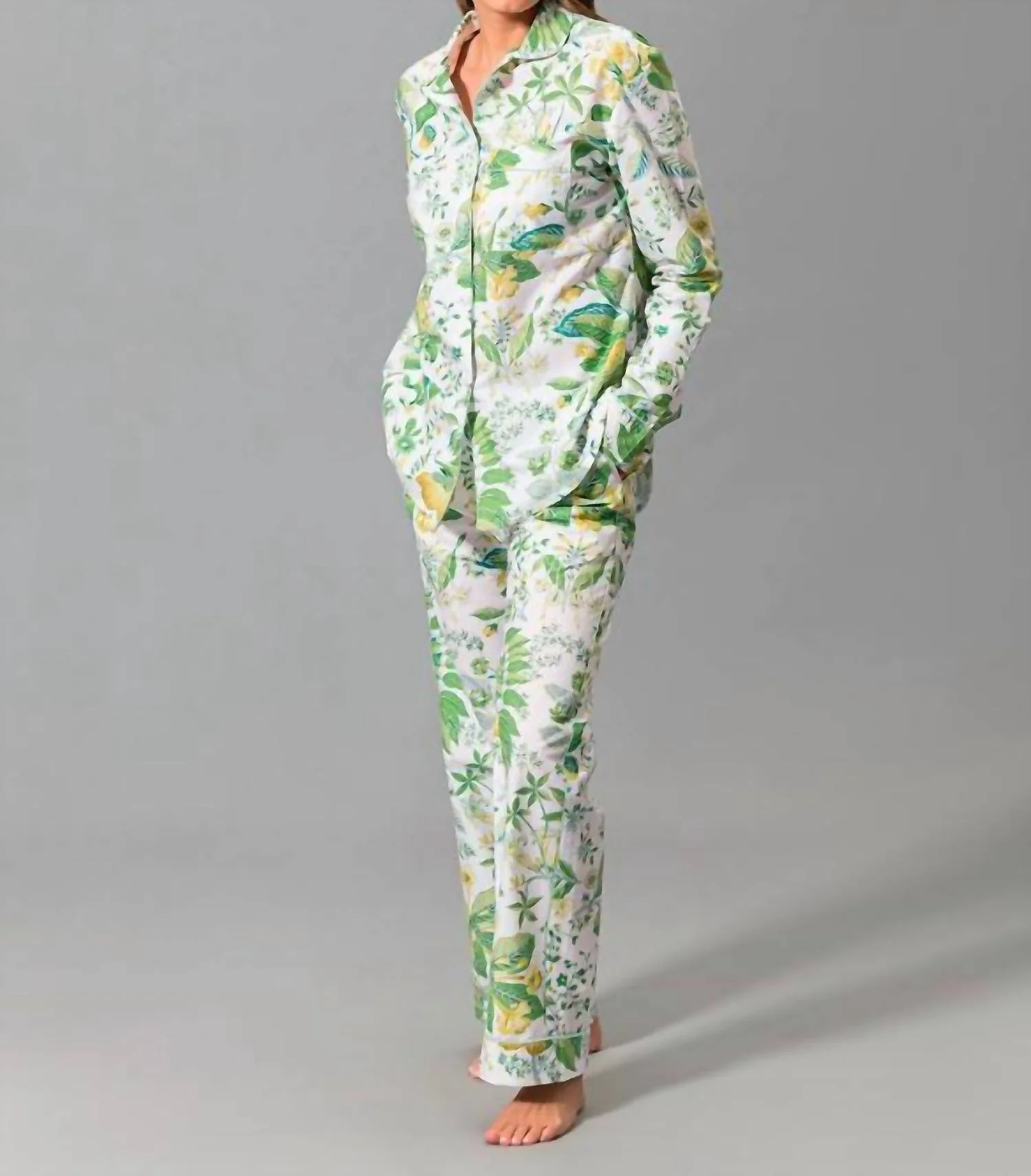 Luca Pajama Set In Pomegranate Citrus