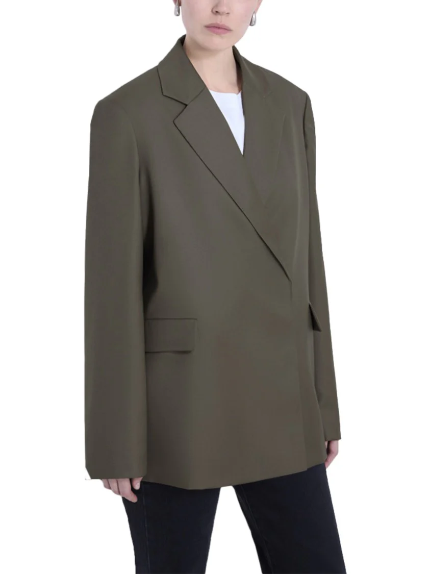 Double-Breasted Tailored Jacket With Wide Lapels