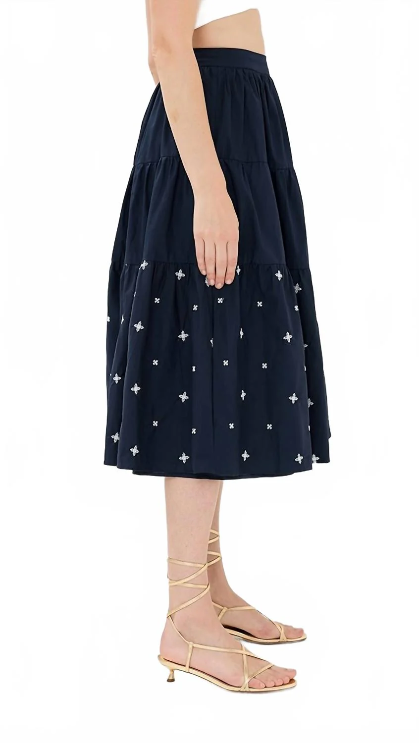 Irene Midi Skirt In Navy
