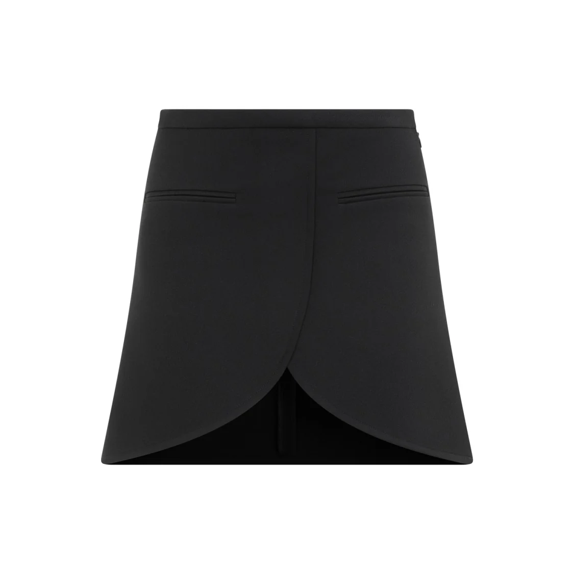 Ellipse Black Twill Mini Skirt