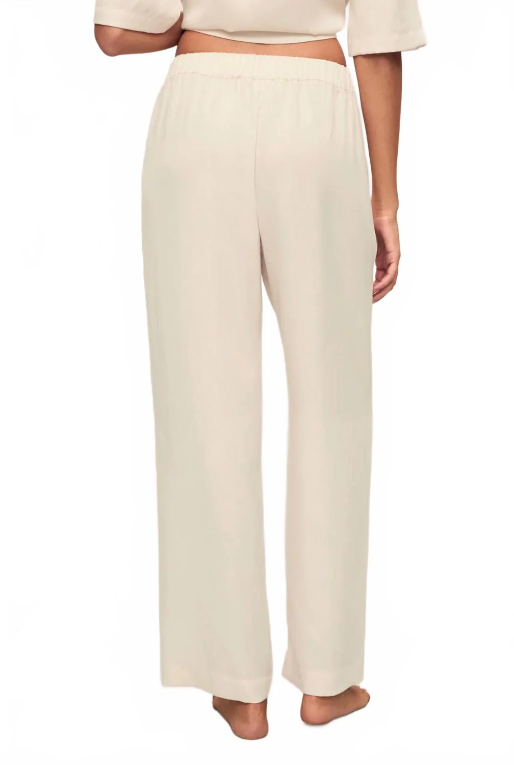 Tencel Woven Relaxed Pant In Ecru