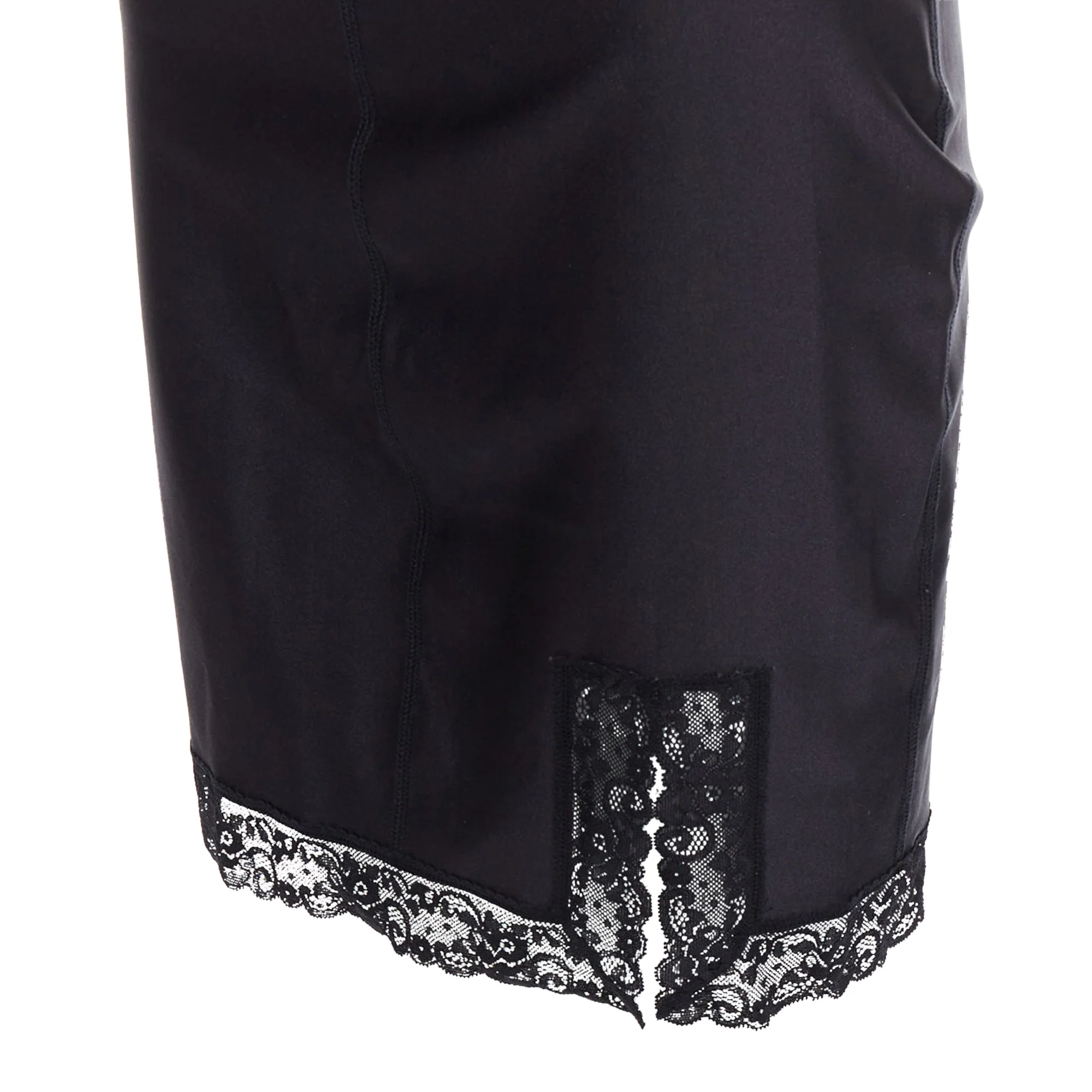 T Alexander Wang Lace Trim Logo Tape Waistband Mini Skirt