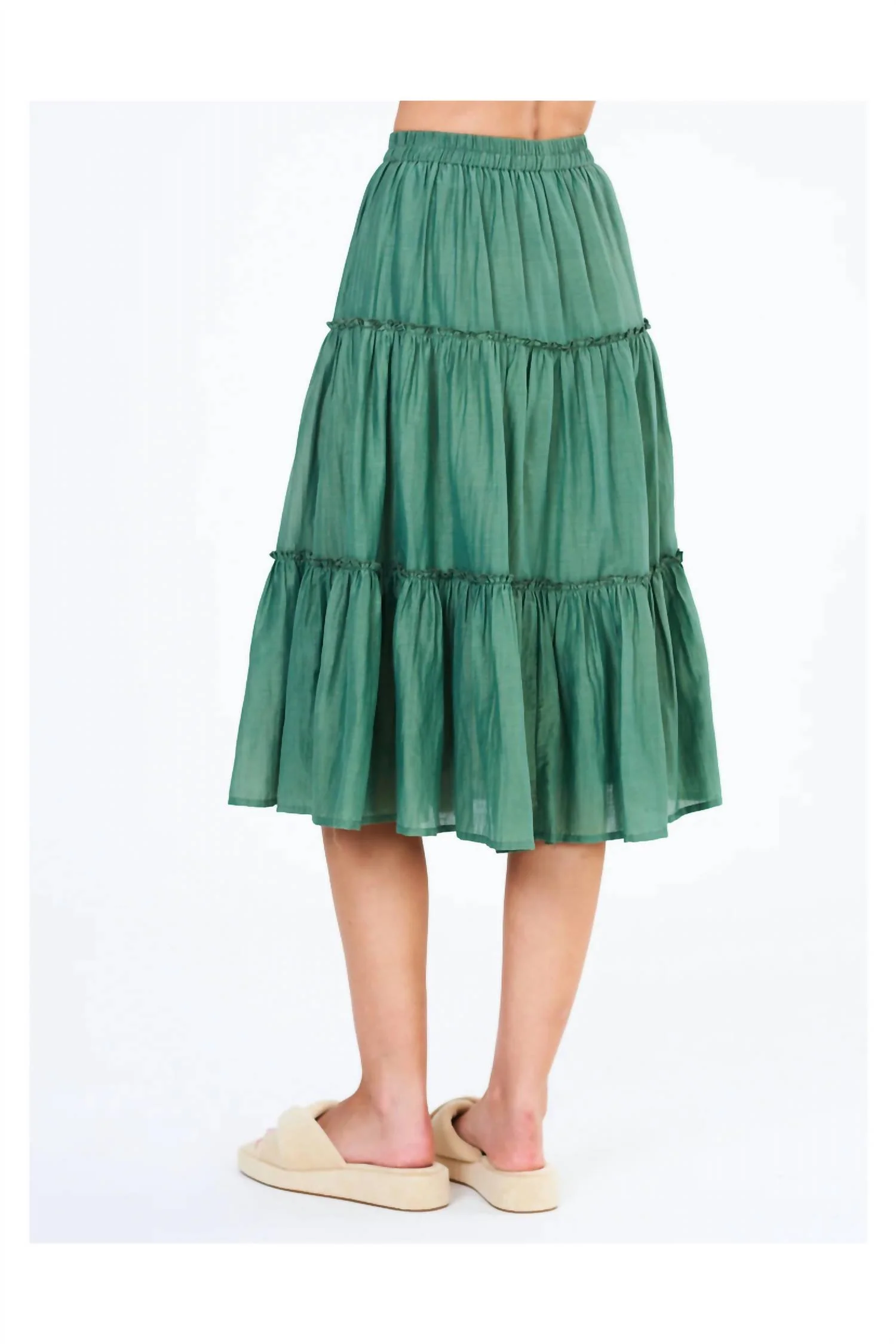 Della Midi Skirt In Khaki