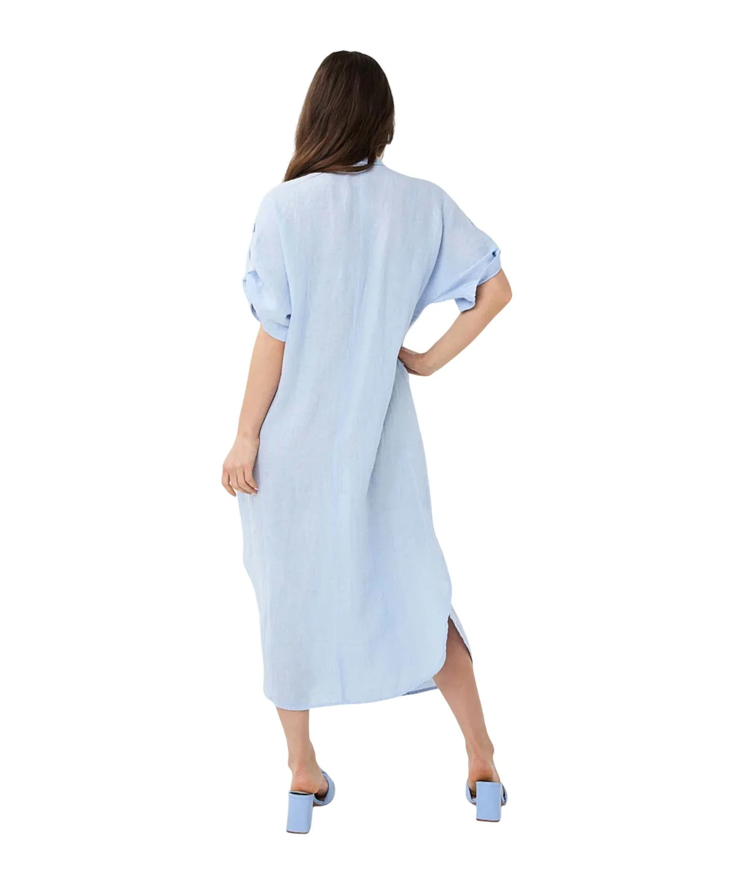 Linen Dress In Blue